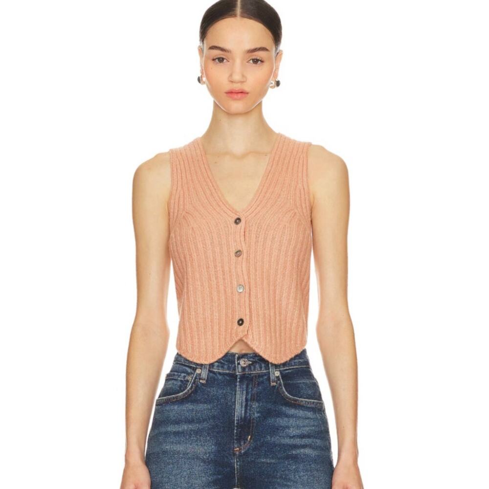 Favorite Daughter The Knit Favorite Vest Mauve M